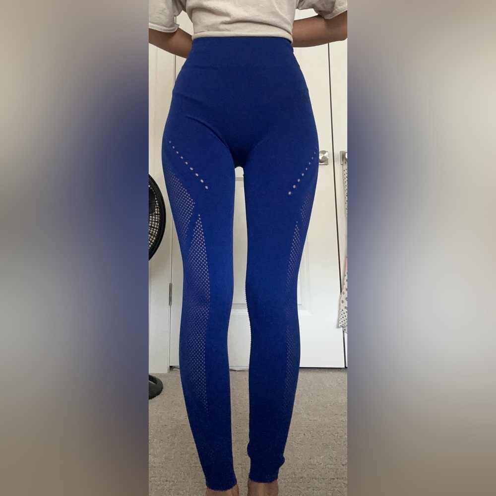 Adidas leggings, blue, size 0, perfect condition